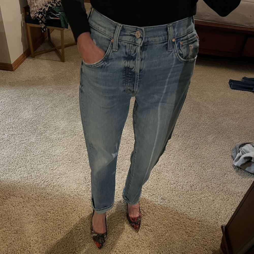 Mother High-Waister Hiker Hover Jean Size 25
